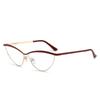 Óculos Metálicos Olho de Gato Retro Puro Desejo Armação Grande Europeus e Americanos Podem Ser Equipados com Lentes de Miopia de Prescrição para Mulheres com Rostos Redondos Parecerem Mais Magras