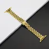Para Apple Apple Watch9 8 7 6 5 Ultra2 Sete Contas Aço Inoxidável Pequeno Homem Cintura Feminina Pulseira
