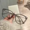 Chiai nova armação grande de TR90 personalidade olho de gato óculos anti-azul feminino moda retrô tendência armação de óculos para miopia