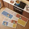 Alfombra de Cocina para Gatos Dopamina, Absorbente de Agua y Aceite, Fácil de Limpiar, Juego de Dos Alfombras de Cocina Largas, Felpudo Antideslizante