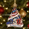 Adorno Navideño de Acrílico Tema Patriotismo 2026 250 Aniversario de la Fundación de los Estados Unidos Regalo Navideño