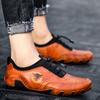 Novidade Primavera/Verão 2024 Masculino Casual Polvo Cruzamento Tamanho Grande Atacado Mocassins Respirável Couro Genuíno