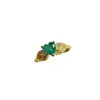 Anillo de Esmeralda Natural al por Mayor de Fábrica Plata S925 Incrustado con Piedra Principal 6*6 Joyería de Lujo Venta Directa de Fábrica Piedra Preciosa