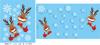 Nuevas Pegatinas de Exportación Pegatinas de Pared Pegatinas Electrostáticas Pegatinas para Vidrio de Ventana Papá Noel Reno Regalo Decoraciones para Ventanas