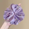 Novo modelo 2026 scrunchie de cetim preto para mulheres, elástico de cabelo de alta qualidade, elástico elegante para rabo de cavalo baixo, acessório de cabelo estilo casual
