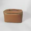Nova Bolsa de Maquiagem Pu com Zíper de Camada Dupla, Bolsa de Maquiagem Multifuncional para Guardar Pincéis e Lápis de Sobrancelha, Caixa Portátil para Skincare e Maquiagem
