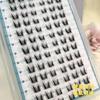 Cílios Postiços Fofos e Fofinhos, Amigáveis para Iniciantes, Sem Cola, Sem Necessidade de Remover, Estilo Popular para Pessoas Preguiçosas, Aglomerado Único, Visual Espesso e Adorável