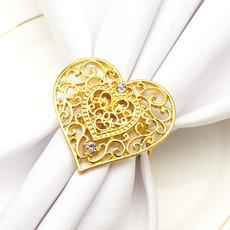 Nuevo hotel Día de San Valentín amor servilletero anillo para servilleta anillo para servilleta tela anillo metal fabricante