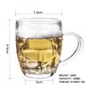 Taza de Cerveza Fina de Trigo con Logo Imprimible, Taza de Pinta Templada Engrosada de Gran Tamaño, Taza Heroica con Asa Trasera para Mayoristas