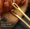 Pinzas para Barbacoa Coreana Pinzas para Barbacoa de Acero Inoxidable Comestible Pinzas para Bistec Pinzas Doradas para Barbacoa de Buffet Pinzas Extensibles para Pan