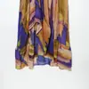 Vestido de moda para mujer marca Z con dobladillo, vestido transfronterizo AliExpress, estampado europeo y americano, asimétrico, estilo popular, color de la imagen, elástico ZA