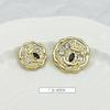 Botão de Metal Premium com Renda e Âncora de Navio Cravejado de Diamantes para Casaco, Suéter, Casaco Tweed - Botão Decorativo Venda por Atacado