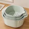 Fregadero de cocina doméstico con una cesta de drenaje de doble capa, de grado alimenticio, para uso tanto húmedo como seco, adecuado para almacenar frutas, verduras, tazones y utensilios