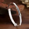 Pulseira Prata Venda Quente Pulseira Prata Esterlina 9999 Pulseira Prata Bambu Puxa-Empurra Feminina para Namorada Presente Dia dos Namorados