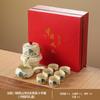 Lujo Ligero Gama Alta Oficina Semi-Automático Preparación de Té Horno Ru Retro Qingshan Kung Fu Juego de Té Hogar Estilo Chino Taza de Té