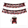 Vajilla Personalizada Negra y Roja para Fiesta de 13 Cumpleaños Suministros para Fiesta Mantel Desechable Decoraciones de Cumpleaños Arreglo de Cumpleaños