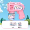 Pistola de Burbujas Linda de Múltiples Agujeros Eléctrica Totalmente Automática Portátil para Niños, a Prueba de Fugas, Regalo al por Mayor para Vendedores Ambulantes