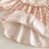 Nuevo Vestido de Primavera 2026 para Niñas con Bordes Fruncidos, Vestido de Princesa Floral de Manga Larga, Vestido Floral para Bebé