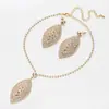 Colar Europeu e Americano Exagerado Corrente Curta para Suéter Feminino Strass Moda Brincos de Clavícula Colar Conjunto de Duas Peças Acessórios N326