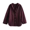 Fabricante de ropa de mujer transfronterizo al por mayor 2026 nueva moda estilo europeo y americano casual elegante camisa de popelina con pliegues en la espalda