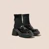 Botines Slim Martin con Aumento de Altura de 7 cm para Mujer Verano 2026 Nuevo Estilo Británico Plataforma Suela Suave Para Personas Bajas Cómodos
