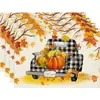 Amazon Halloween Acción de Gracias Manteles Individuales Calabaza Hoja de Arce Manteles Individuales Pavo Otoño Decoración de Mesa Manteles Individuales Resistentes al Calor