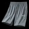 Pantalones Cortos Finos de Seda de Hielo para Hombre, Corte Holgado, Talla Grande, de Cinco Puntos de Secado Rápido para Verano al Aire Libre, Pantalones Cortos Deportivos de Playa