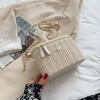 Saco cosmético simples caixa de palha saco tecido fada mori usando tecido bolsa de praia saco único ombro crossbody bag