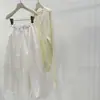Falda de Retazos Blancos con Flor de Corte Tridimensional para Mujer, Cintura Elástica, Corte en A Estilo Francés, Sensación Holgada y Relajada, Algodón Puro, Falda de Paraguas de Longitud Media
