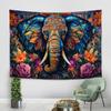 Amazon Transfronterizo Tela de Fondo de Elefante Impresión Digital Tapiz Transfronterizo Tela Decorativa Colgante para Sala de Estar Estilo Étnico Pintura Decorativa