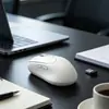Mouse Bluetooth Sem Fio Ergonômico para Escritório Silencioso Bluetooth Sem Fio Mouse Duplo Modo 2.4G Recarregável