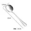 Cuchara Tenedor de Acero Inoxidable Transfronterizo Vajilla Occidental Serie 1010 Cuchara Redonda para Hielo Cuchillo para Bistec de Hotel Restaurante Cuchara para Café