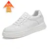 Zapatos transpirables invisibles con aumento de altura para hombre, zapatos de suela suave de primavera para hombre, zapatos casuales para jóvenes, ligeros, transpirables, zapatos blancos MD