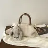 Bolso de Mano Pequeño de Felpa con Textura de Alta Calidad para Mujer 2026 Nuevo Bolso de Hombro Simple Versátil Bolso Cruzado Casual para el Trabajo