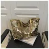 Bolso de Mujer con Borlas y Lentejuelas de Moda Estilo Coreano 2025 Nuevo de Gran Capacidad Bolso de Mano Tote de Hombro de Moda para Viajes