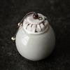 Lata de Té con Glaseado Gris Hielo Cerámica Tarro Sellado Estilo Japonés Hecho a Mano Mini Tamaño Pequeño Almacén de Té Portátil para Viaje Lata de Té