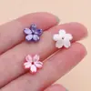 11mm Colorido Mini Perla ABS Flor de Cinco Pétalos Base para Pulseras Hechas a Mano DIY y Accesorios de Cadena para Teléfono Materiales al por Mayor
