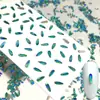 Pedrería para Uñas Azul-Verde Iridiscente Pedrería Irregular Decoración de Pedrería para Uñas Pedrería Ciudad Esmeralda Pedrería Plana Iridiscente Joyería al por Mayor