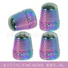 Dedal Grueso de Metal Vintage para Dedos para Uso en Casa, Presionador de Agujas, Enhebrador de Agujas de Coser a Mano, Herramientas de Costura en Caja de Hierro