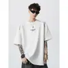 Verano 2026 Nuevo Estilo Juvenil Peso Pesado 260g Diseño de Bordado en el Hombro Camiseta Holgada de Manga Corta Estilo Coreano Tendencia para Hombre