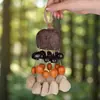 Chocalho de Casca de Fruta Natural Kit de Material Divertido de Quatro Peças de Cobre Pingente Pronto Tendência Nacional DIY Sino dos Ventos Artesanal Ornamento de Cura
