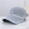 Novo Boné de Baseball Macio com Bordado de Letras Degradê Estilo Coreano Estilo Casal Verão Outdoor Casual Versátil Chapéu Bico de Pato