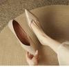 Zapatos de Tacón Aguja de Punta Fina y Escote Bajo Estilo Francés, Estilo Nuevo Primavera y Verano 2025 para Mujer, Ropa de Trabajo a la Moda, Zapatos Cómodos y Versátiles