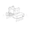 Estrutura de Transformador Ee16 Estrutura de Baquelite Ee17 Bobina de Estrutura de Alta Frequência Alargada Horizontal 5+5 Pinos 1608-4A