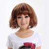Peruca de fábrica atacado moda franja feminina cabelo curto cacheado peruca cacheada ondulada solta japonesa e coreana touca de peruca