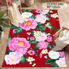 Alfombra Grande de Imitación Cachemir Transfronteriza con Flor Escandinava Alfombra Completa Geométrica Fresca Pequeña para el Hogar Sala de Estar Dormitorio Manta de Mesita de Noche Alfombra Completa