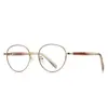 Gafas Retro Ovaladas Antiluz Azul Europeas y Americanas para Mujer 3182 Marco Metálico Delgado Gafas Sin Graduación Se Pueden Personalizar con Lentes Graduadas en Stock Monturas Ópticas