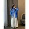 100% Linho! Primavera/Verão 2026 Estilo Casual Relaxado e Versátil Camisa de Linho Respirável Gola de Lapela Cor Sólida Manga Longa para Mulheres