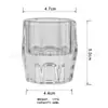 Portavelas de Vidrio Transparente Sencillo, Taza de Velas Doble de Vidrio Creativa de Doble Uso, Taza de Velas de Aromaterapia Octagonal, Recuerdo de Negocio