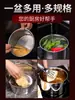 Tazones de acero inoxidable, tazones de cocina para condimentos de grado alimenticio, tazones para aceite extra gruesos de grado comercial con tapas, tazones pequeños de hierro para el hogar, forma redonda